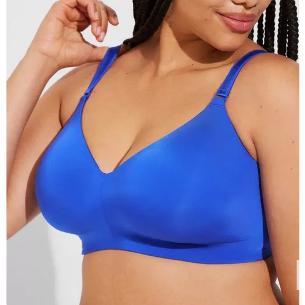 Torrid Curves bra 40DDD Dream plus size Cobalt blue wire free